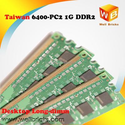 China Desktop Made in Taiwan Large PCB Original Chips DDR2 800Mhz 1gb RAM Memory for sale