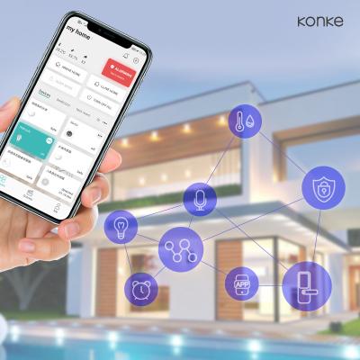 China Touch Screen KONKE Manufacturer Wireless Zigbee Smart Home System Alexa Control Smart Home Automation for sale