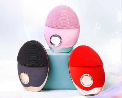 China Multi - Level Silicone Facial Cleansing Brush With 3 Kinds Indicator Lights for sale