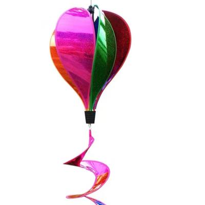 China Outdoor Hot Hanging Colorful Rainbow Windmill Windmill Real Estate Garden Decorations Air Balloon Decorations Air Balloon Decoration for sale