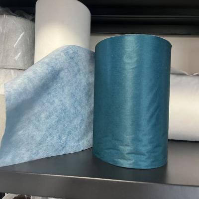 China 40g/M2 Polyester tissue of blue color outside, strong tensile strength and beautiful surface, suitable for FRP pultrusion profile of upmarket for sale