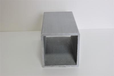 China Lightweight Pultrusion FRP Square Tube 3 Inch High Tensile Grey for sale