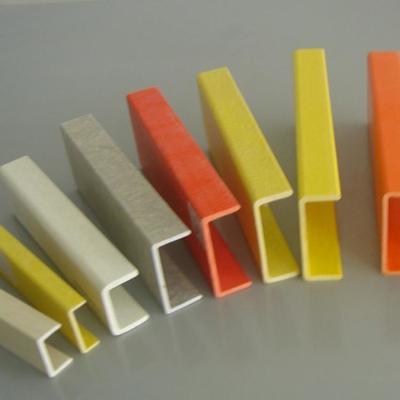 China Multicolor Anti Ageing Extrusion FRP U Channel Construction Profiles for sale