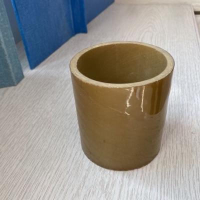 China Industrial Brown Fiber FRP Round Tube Glossy Treatment 16mm To 37mm for sale