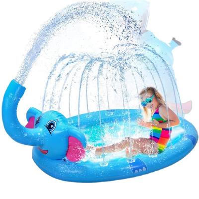 China High Quality Outdoor Water Toys Elephant Water Play Toy PVC Sprinkler Mat Children Play Paddling Inflatable Pool For Kids for sale