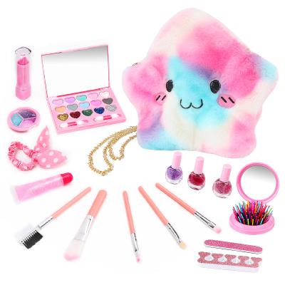 China Nail Polish Toy Set Hot-selling Wholesale Popular Cosmetic Toys For Girls Kids Safe Makeup DIY Set Toys With Nail Polish / Cosmetic Bag for sale