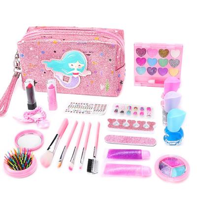 China Nail Polish Toy Set 2021 Novelty Makeup Sets For Girls High Quality Cosmetic Set Toys With Bag Cute Make Up Case Box Set Toy for sale