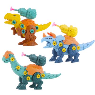 China Educational DIY Toy Set Amazon Hot Sale Collect Play Dinosaurs DIY Toys Set Throwing Soft Balls Puzzle Construction Animal Toy for sale