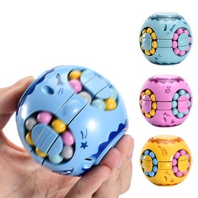 China New Creative IQ Rotating Toy Educational Toy Design Magic Beans Cube Ball Fingertip Burger Top Cube Spinner Toys New For Kids for sale