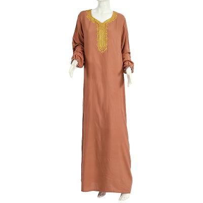 China Cotton Premium Quality Fashion Long Robe Cotton Long Sleeve Women's Islamic Muslim Dress Clothing for sale