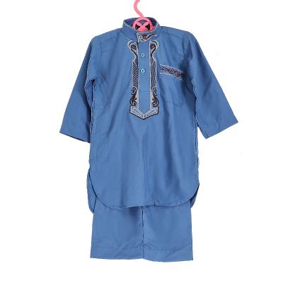 China Polyester Personalized Muslim Polyester Children's Clothing Long Sleeve Long Pants Suit Fashion Casual Islamic Children's Clothing for sale