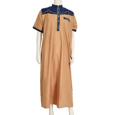 China Daily Leisure Personalized Breathable Islamic Short-sleeved Robe Muslim Men's Daily Leisure To Attend The Party Clothing for sale