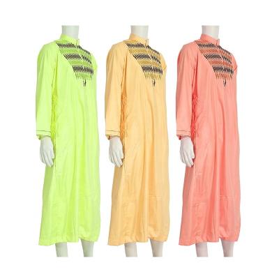 China Daily Leisure Custom Ethnic Style Daily Casual Comfortable Attending Party Long Sleeve Robe Muslim Islamic Men's Clothing for sale