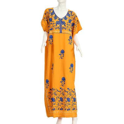 China African Print New African casual embroidered v-neck long elegant gown dinner womens dresses plus size 2023 ankara clothing for sale