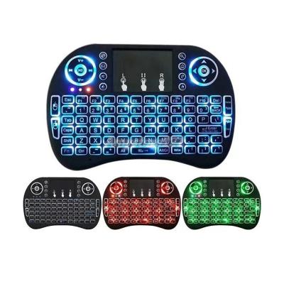 China 3 LED Touch Control Color Backlit English-Russian Remote Control Box i8 Mini Wireless Keyboard 2.4ghz i8 Android TV for sale