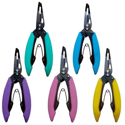 China Pliers Handle Durable Multicolor Fishing Rubber Fishing Line Cutting Pliers Outdoor Fishing Tools for sale