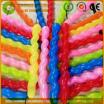 China Promotional Toy High Quality Screw Balloons, Sprial Shape Helium Latex Balloon, Extra Long Design for sale