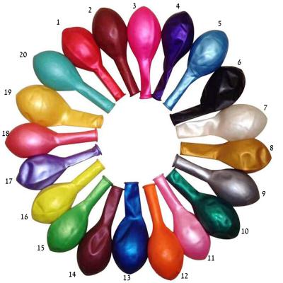 China Advertising Toy Baby Big 12 Inch 2.8 Gram Round Punch Pearl Metallic Latex Balloons Kids Loot Candy Party Hand Patting Balloons for sale