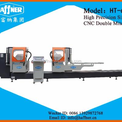 China Aluminum windoor and curtain wall double miter saw machine for cutting 45 degree and 90 degree for sale