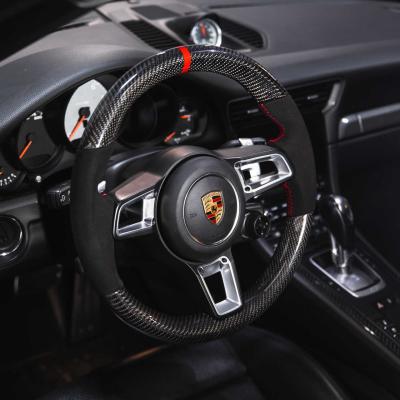 중국 Porsche Series Carbon Fiber Steering Wheel Modification Race Inspired With Shift Paddles 판매용