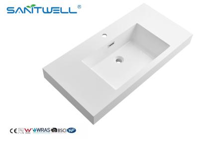 China SWU1000 Sanitary Ware Product Large Size Artiifcial Stone Basins Matt White Semi-Counter Basins For Hotel for sale