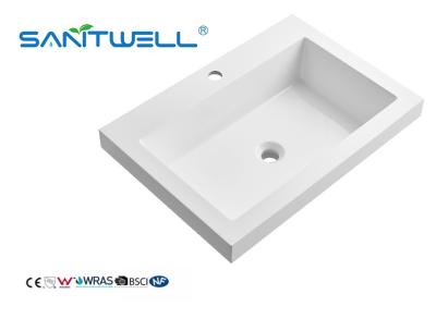 China SWQ635 Top Quality Wholesale Factory Stone Basins Durable Rectangle Shape Cabinet Basins With Shampoo Basins for sale