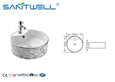 中国 AB8002カウンター トップの上の陶磁器の芸術の洗面器の浴室の虚栄心の流し 販売のため