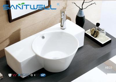 Cina Colore bianco Art Basins Vanity Bowl Bathroom ceramico del lavabo del ripiano del giro AB10 in vendita