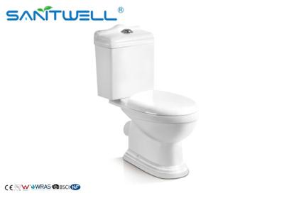 China Dual-Flush Modern Ceramic Toilet Two Pieces WC in Bathroom White for sale