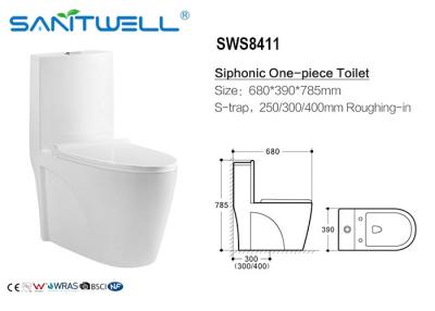 China Inodorowc/siphonic WC-water-Absorbeerbaarheid < 0,2%, Siphonic-Actietoilet Te koop