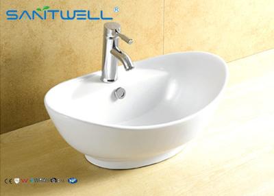 China AB8001 Ceramic Bathroom Sink  Oval Shaped Wash Basin 590*390*215mm for sale