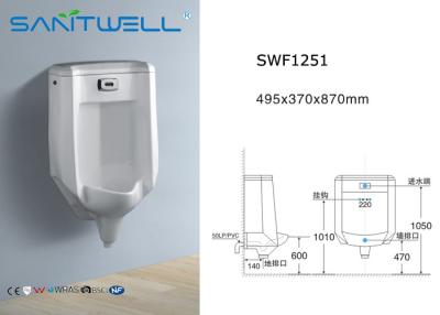 Chine Taille en céramique de l'urinoir SWF 1251 495*370*870 millimètre de lavage à grande eau de modification à vendre