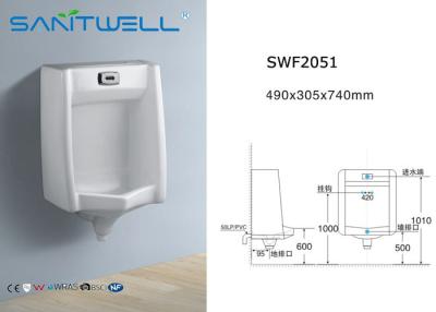 Chine Le dessus en céramique d'urinoir de bâti sarclent la certification de la CE de taille de 490*305*740 millimètre à vendre