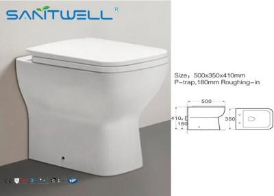 China Panrand van WC van de comforthoogte de Dichte Gekoppelde - Ex Ceramisch volledig terug naar - Muur 500*350*410 mm Te koop