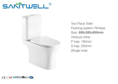 Cina Condizione in due pezzi del pavimento degli articoli del Wc della toilette di Washdown S della trappola ceramica sanitaria della trappola P in vendita