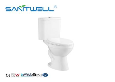 China SW2024A Comfortable Close Coupled Toilet With Two Piece Ceramic Siphon Flushing for sale