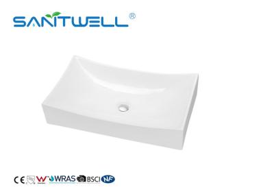 China Beautiful Glaze Ceramic Countertop Basin / Bathroom Ceramic Basin Modern Design for sale