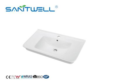 China Beautiful Appearance Counter Top Wash Basin Ceramic Material 820 * 465 * 200mm for sale