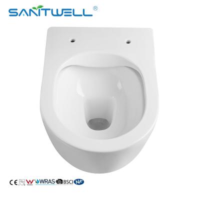 Chine Gravité rinçant le mur sans monture Hung Porcelain Toilet à vendre