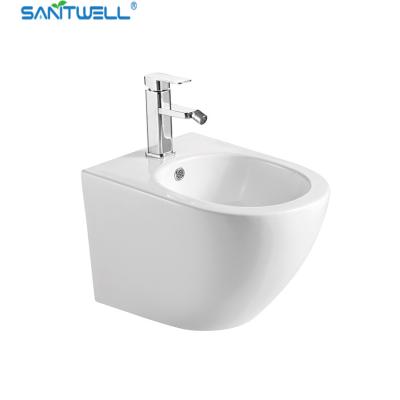 China El piso blanco del tamaño de Hung Bidet 480*370*325 milímetro de la pared de la cacerola del WC del cuarto de baño - montó el bidé SWJ0331 en venta