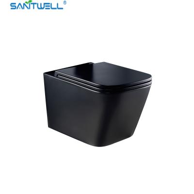 China Resplendor sem aro branco da bacia de toalete do WC do banheiro de Hung Toilets Sanitwell SWJ0525MB da parede à venda