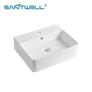 China AB8457 Modern Rectangular Art Basin Above Counter Basin Ceramic Basin for sale