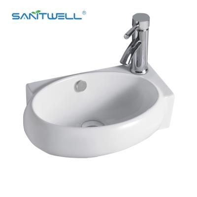 China AB8304 weiß über keramischem Becken Schiff-Wannen-Waschbecken Countertop-ultra dünnem Rand-Gegenbadezimmer Art Basin zu verkaufen