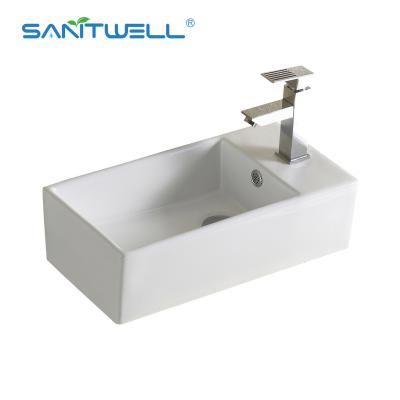 China Modern Simple Ceramic Basin Lavabo Above Counter Basin Bathroom Wash Hand Basin for sale