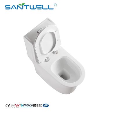 Cina Ciotola di toilette di un pezzo ceramica moderna degli articoli sanitari popolari per la toilette di un pezzo ceramica senza orlo del bagno SWM8610 in vendita