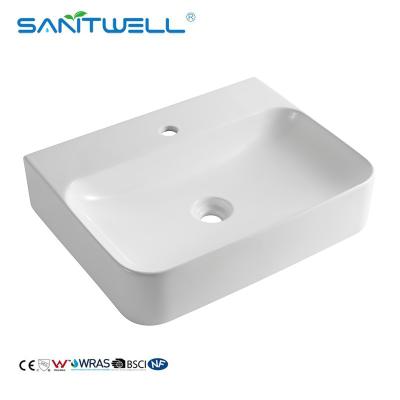 China Fregadero rectangular del cuarto de baño de las mercancías sanitarias de cerámica chinas de la fábrica AB8522 en venta