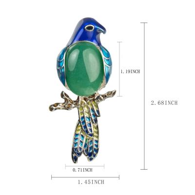 China Amethyst Eye Pendant Pin Necklace Keychain Accessories Tiger Men's Clothing Clip Bird Brooch Women ALLOY Girl Decorative Animal Gemstone for sale