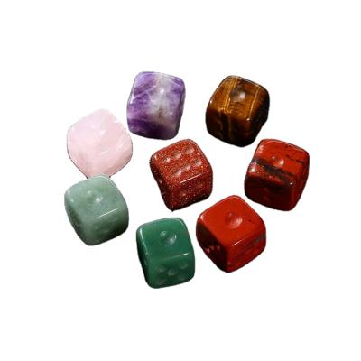 China China Crystal Polyhedral DND Die Set, Polished Tumbled Stones Dies For RPG MTG Table Games Home Decoration for sale