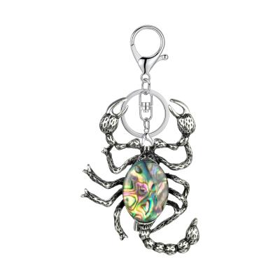 China Key Chain Rings Crystal Accessories Scorpion Key Chain Women Metal Pendant Silver Animal Gemstone Jewelry for sale