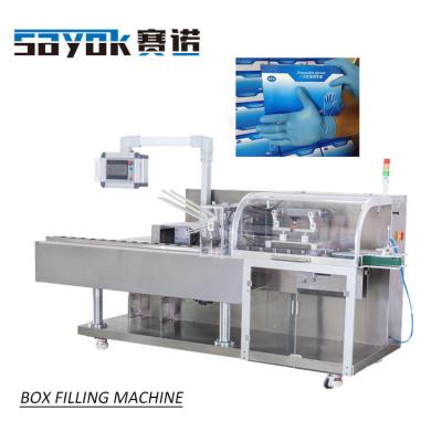 China Automatic Food Gloves Cartoning Machine Automatic Carton Packing Machine/Disposal Surgical Nitriles/Paper Box Packing Machine for sale